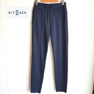 KIT AND ACE XS Women's Jogger Pant High Waist Navy Blue